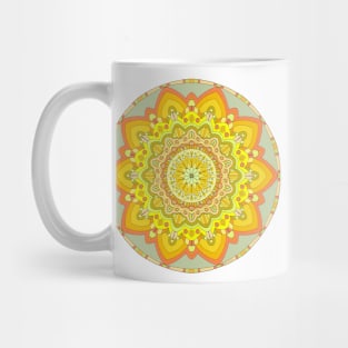 Yellow Star Mandala Mug